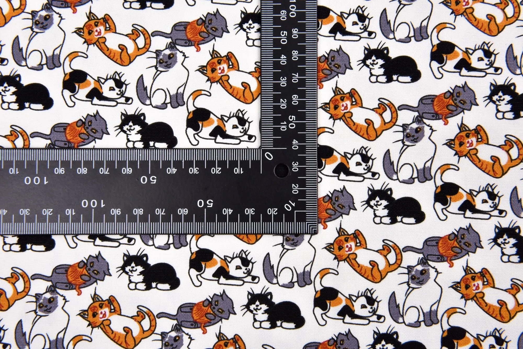 100% Cotton Half Panama Printed Fabric / Canvas printed Fabric /  Cat Digital Print  Fabric