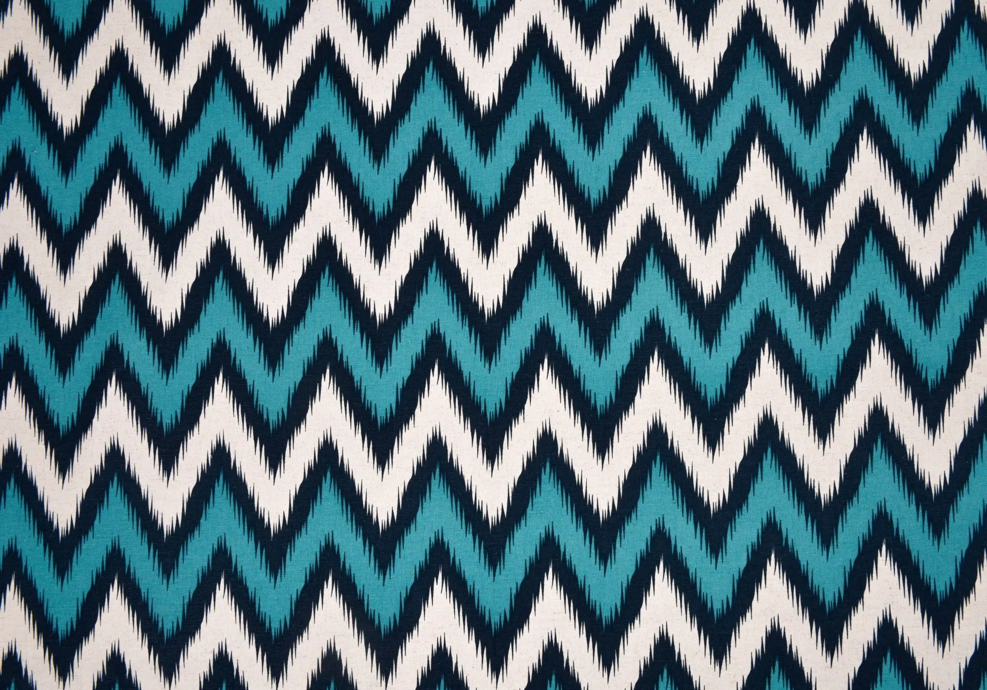 100% Cotton Half Panama Printed Fabric / Canvas printed Fabric /  Zig Zag Natural Digital Print  Fabric