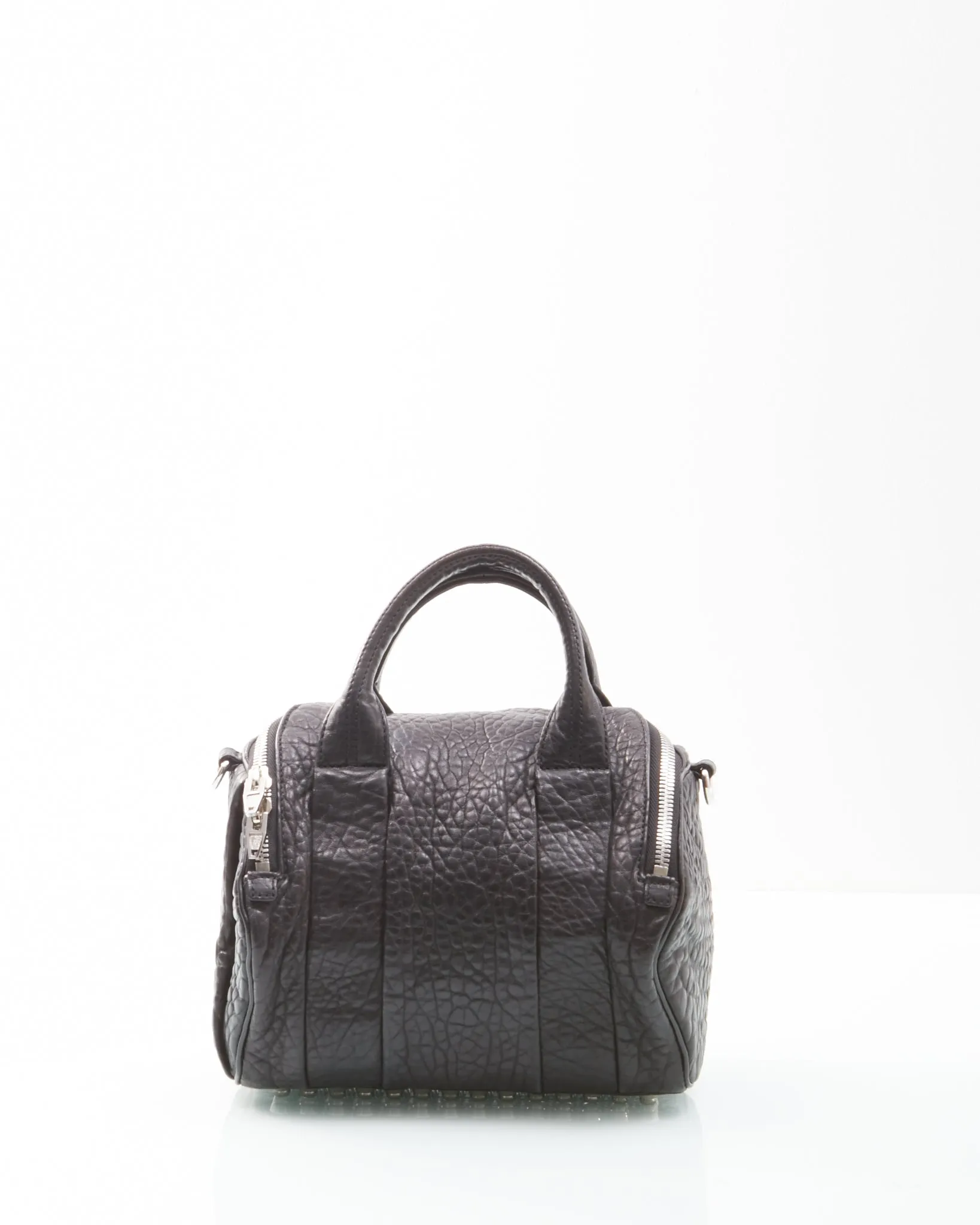 Alexander Wang Black Crinkled Top Handle Crossbody Bag