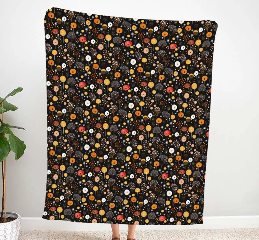 Autumn Series Modern Abstract Floral Fabric SCB051