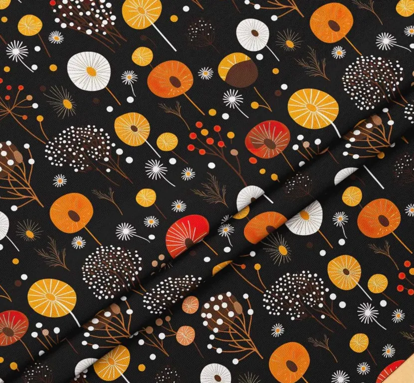 Autumn Series Modern Abstract Floral Fabric SCB051