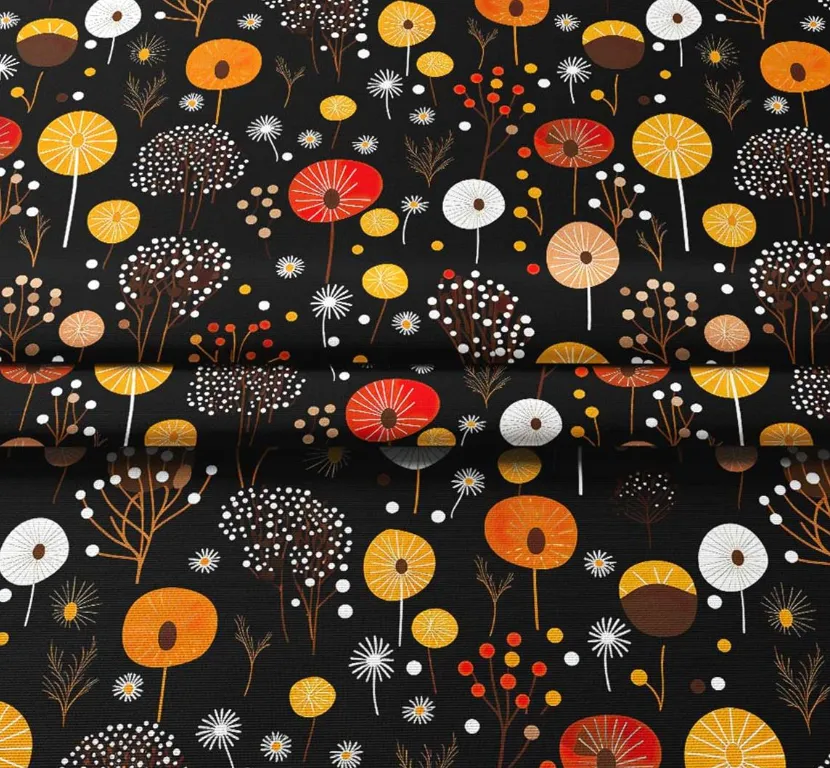 Autumn Series Modern Abstract Floral Fabric SCB051