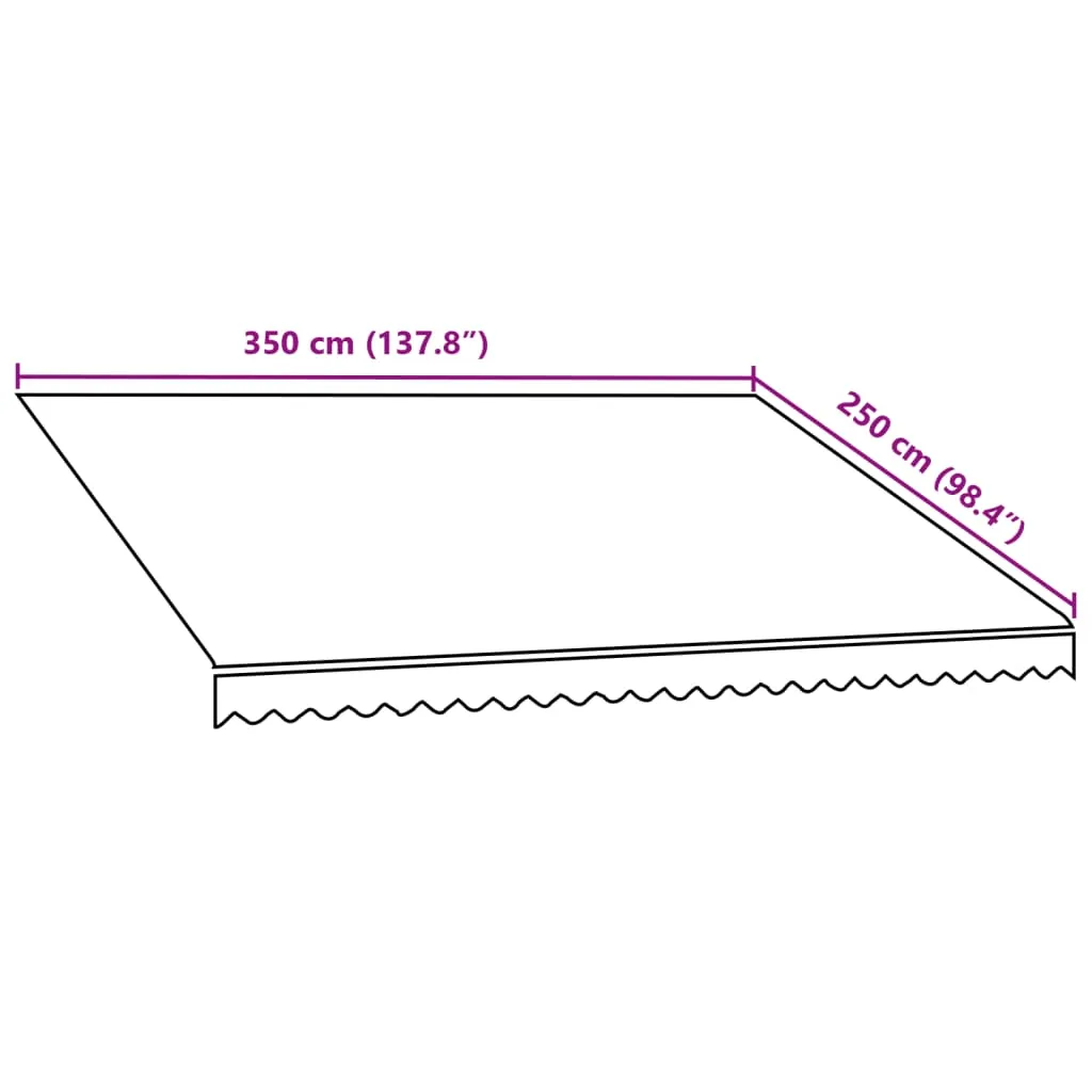 Awning Top Sunshade Canvas Orange and Brown 350x250 cm