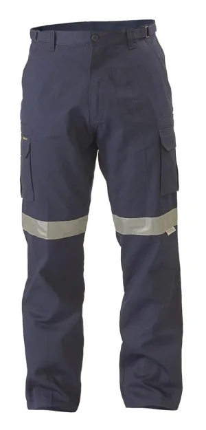 Bisley 8 Pocket Cargo Pant 3M Reflective Tape - Navy (BPC6007T)