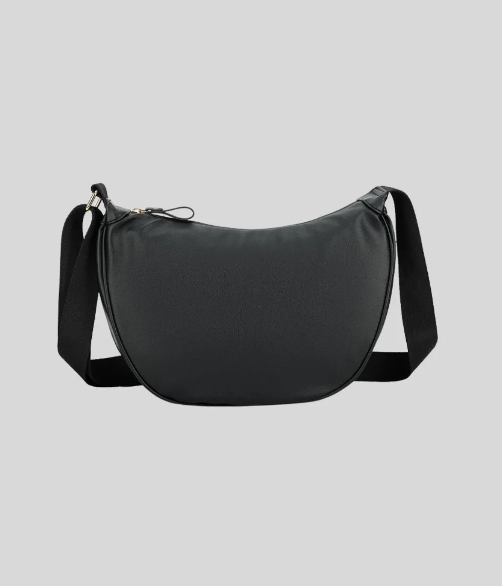 Black Crescent Sling Bag