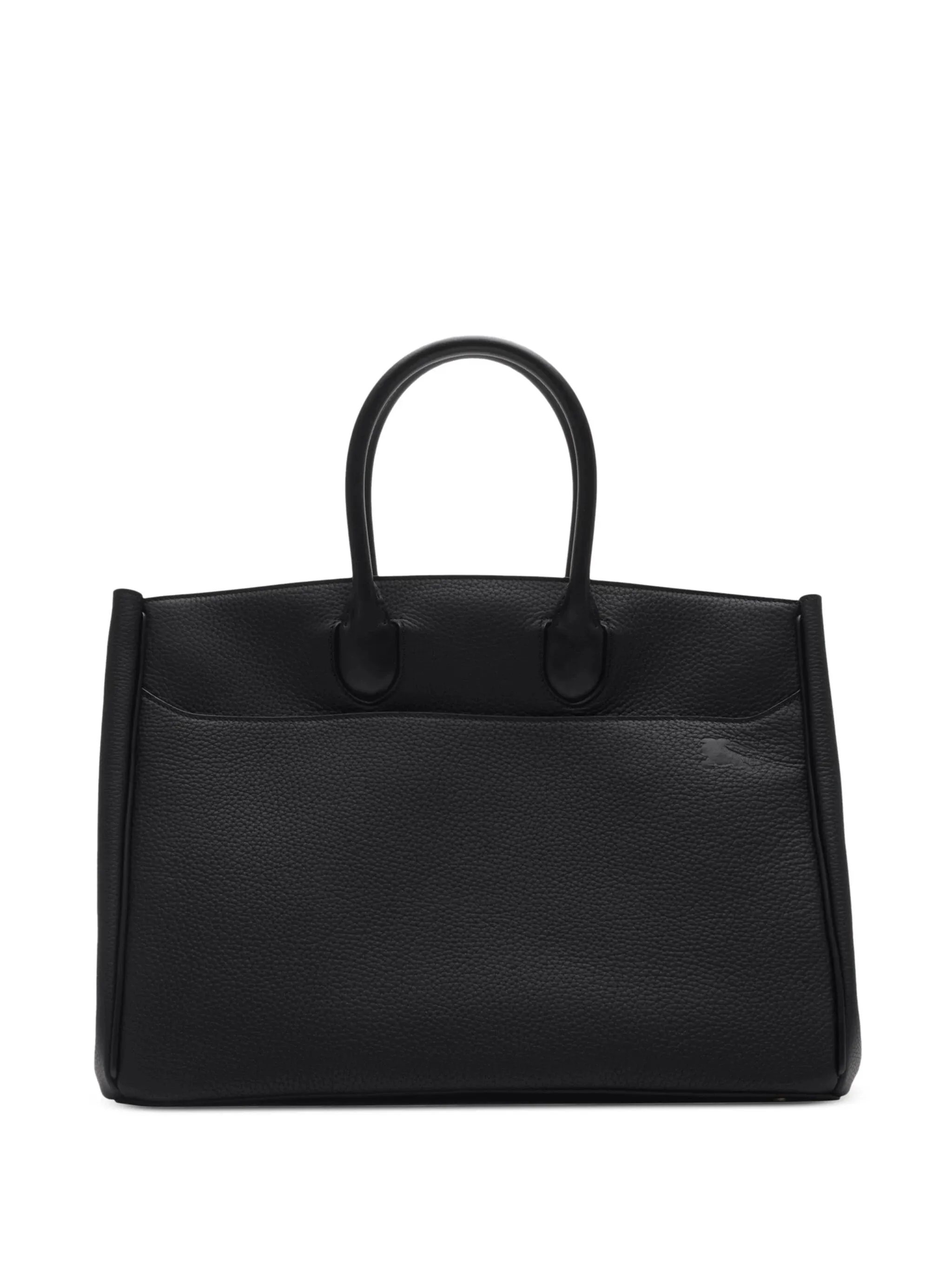 Black Grained Leather Unisex Bag