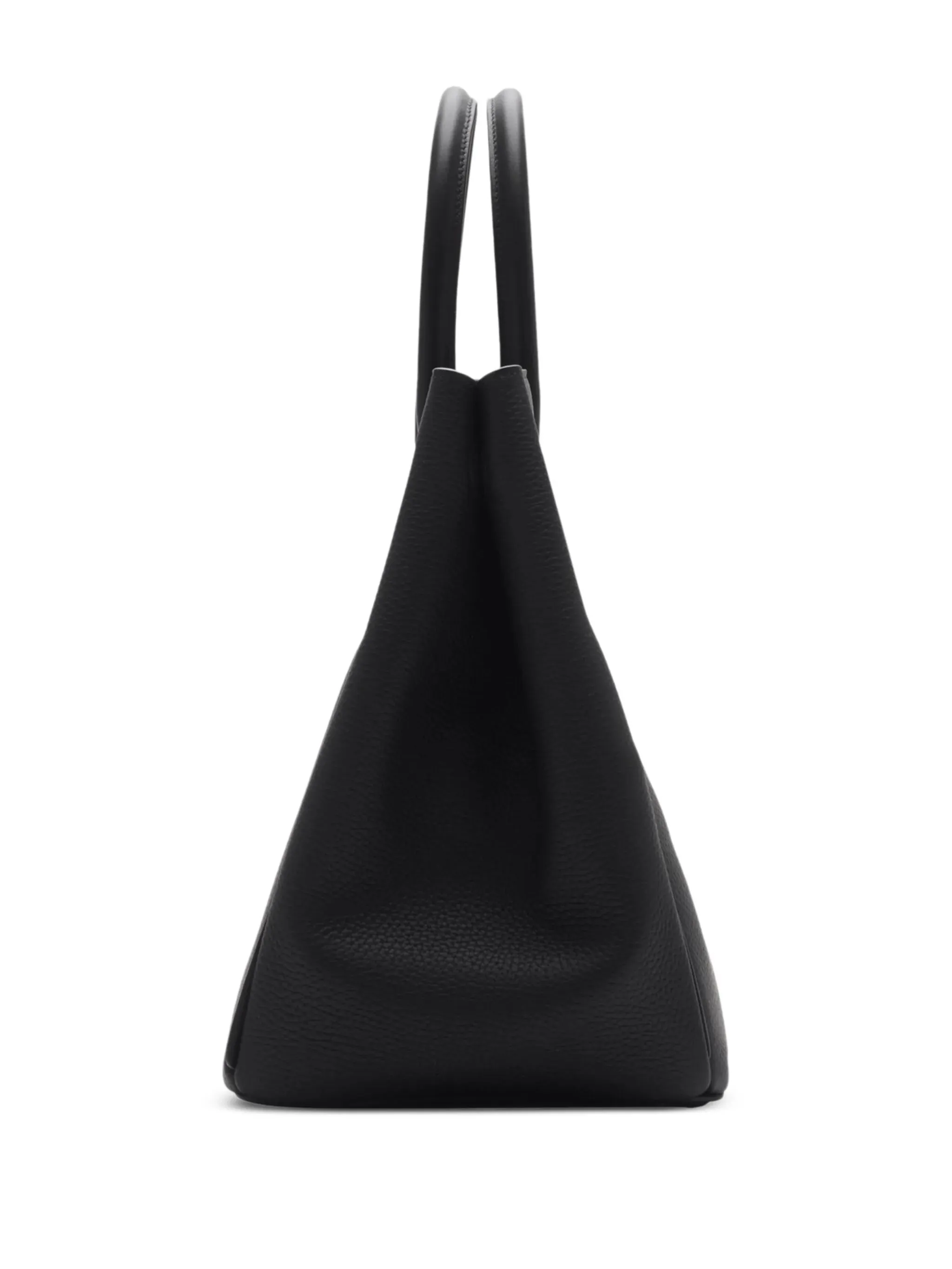 Black Grained Leather Unisex Bag