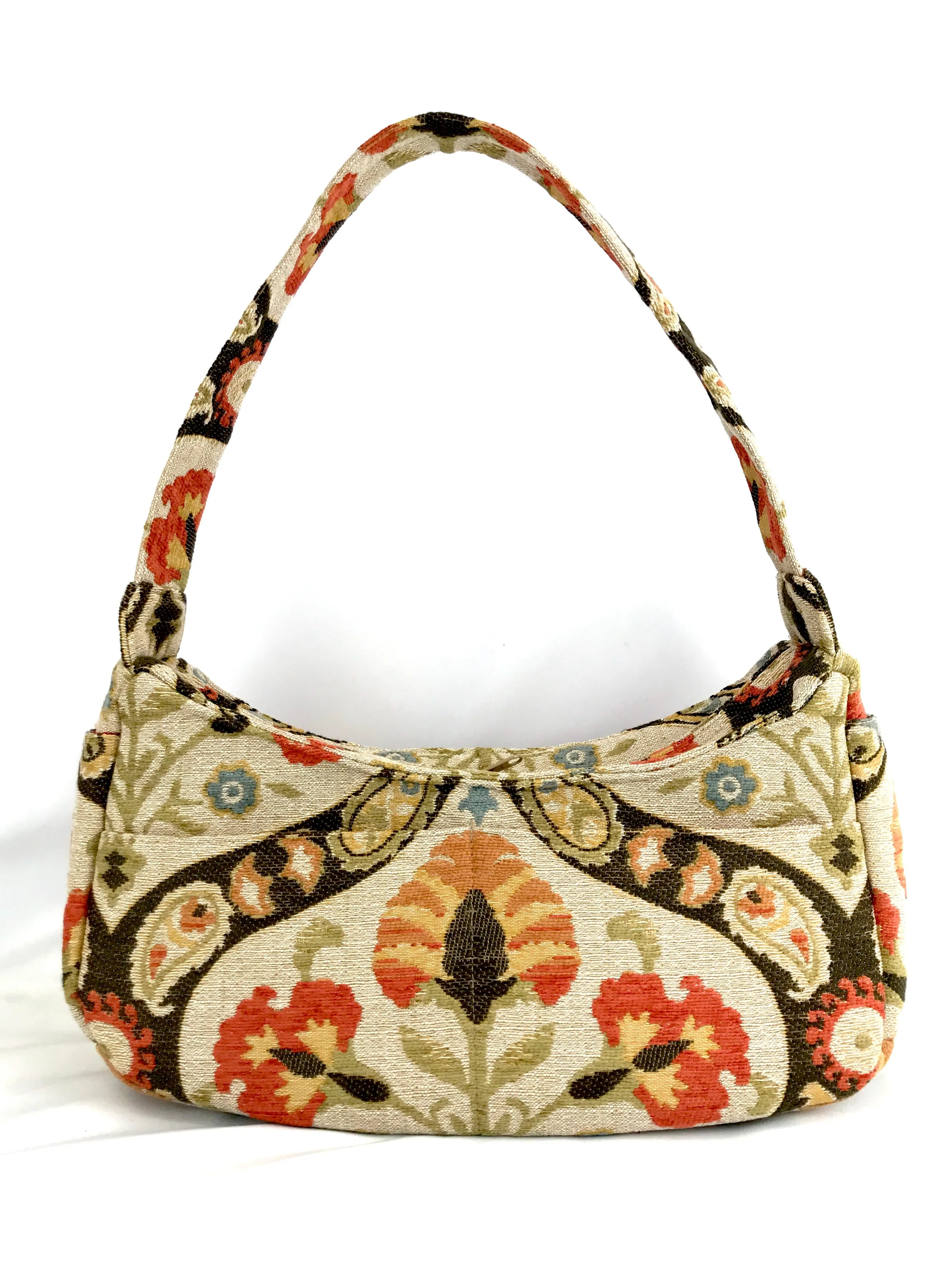 Boat Bag, Large, in Ivory Floral Tapestry