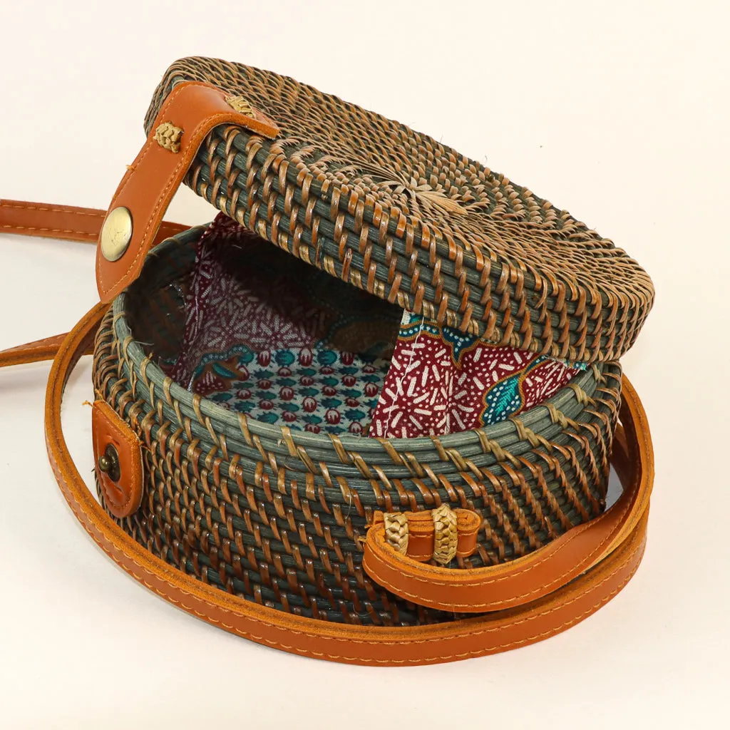 Boho Bag - Brown & Grey - Round