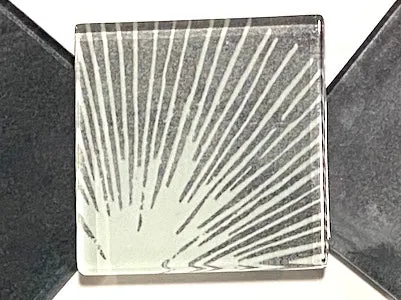 BOHO BLACK & WHITE GLASS TILES 5CM PATTERN NO. 12 (HM)