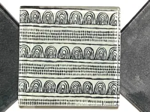 BOHO BLACK & WHITE GLASS TILES 5CM PATTERN NO. 26 (HM)