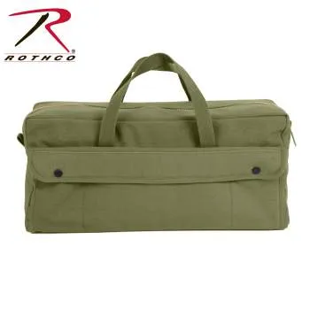 Canvas Jumbo Tool Bag With Brass Zipper