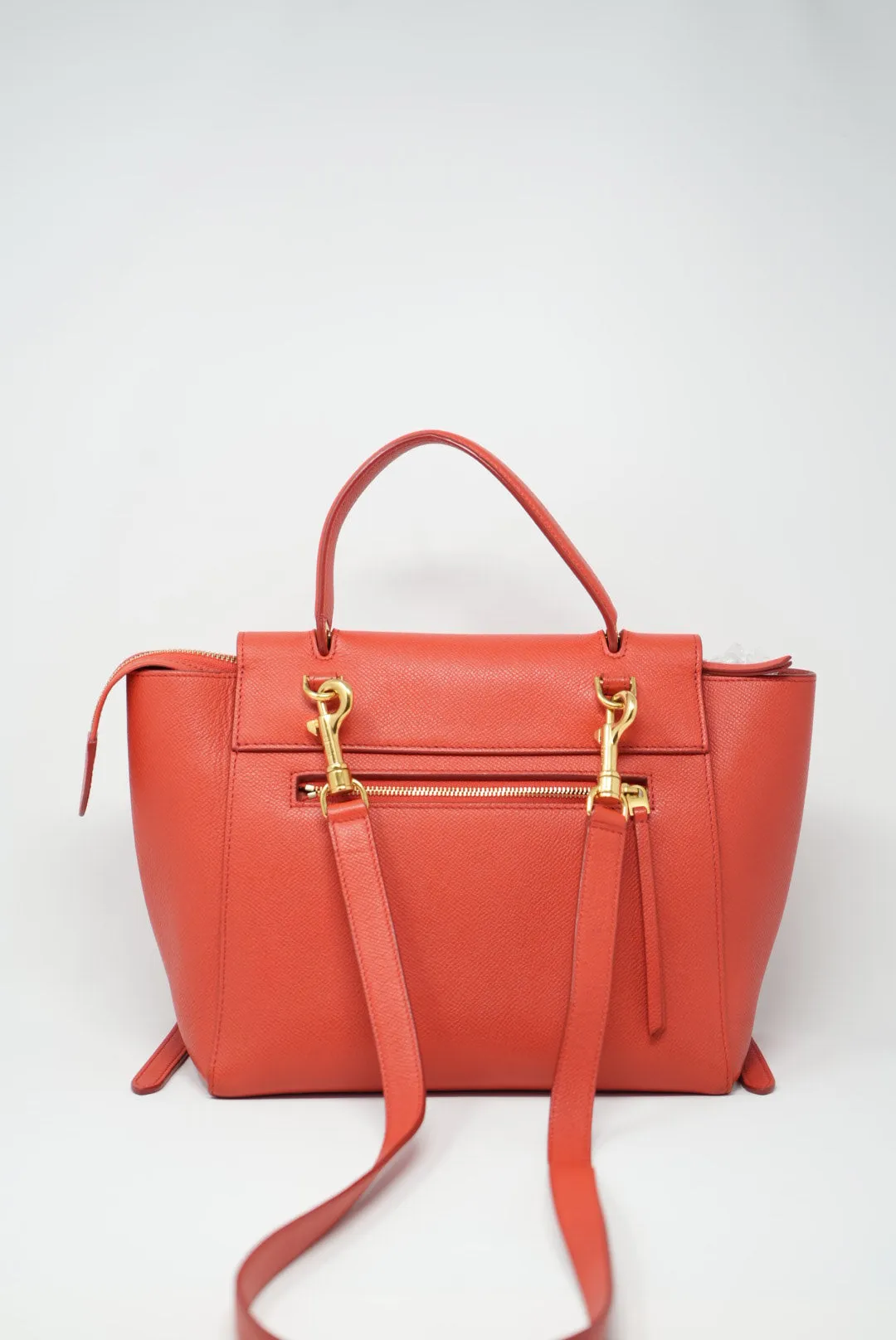 CELINE MICRO BELT BAG IN GRAINED CALFSKIN Orange