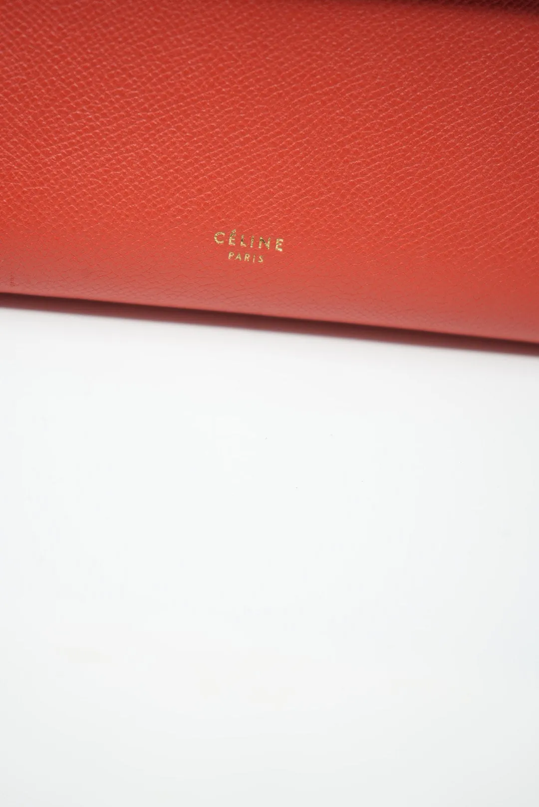 CELINE MICRO BELT BAG IN GRAINED CALFSKIN Orange