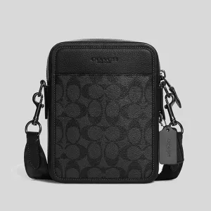 Coach Sullivan Crossbody In Signature Canvas Charcoal/Black CC009