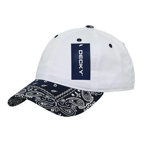 Decky Trendy Paisley Bandanna Polo 6 Panel Baseball Snapbacks Hats Caps Unisex