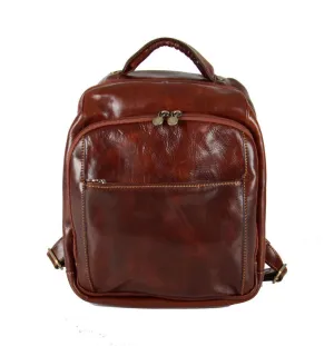 Delamore Brown Luxury Leather Laptop Backpack