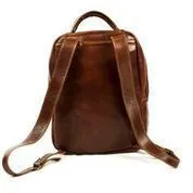 Delamore Brown Luxury Leather Laptop Backpack