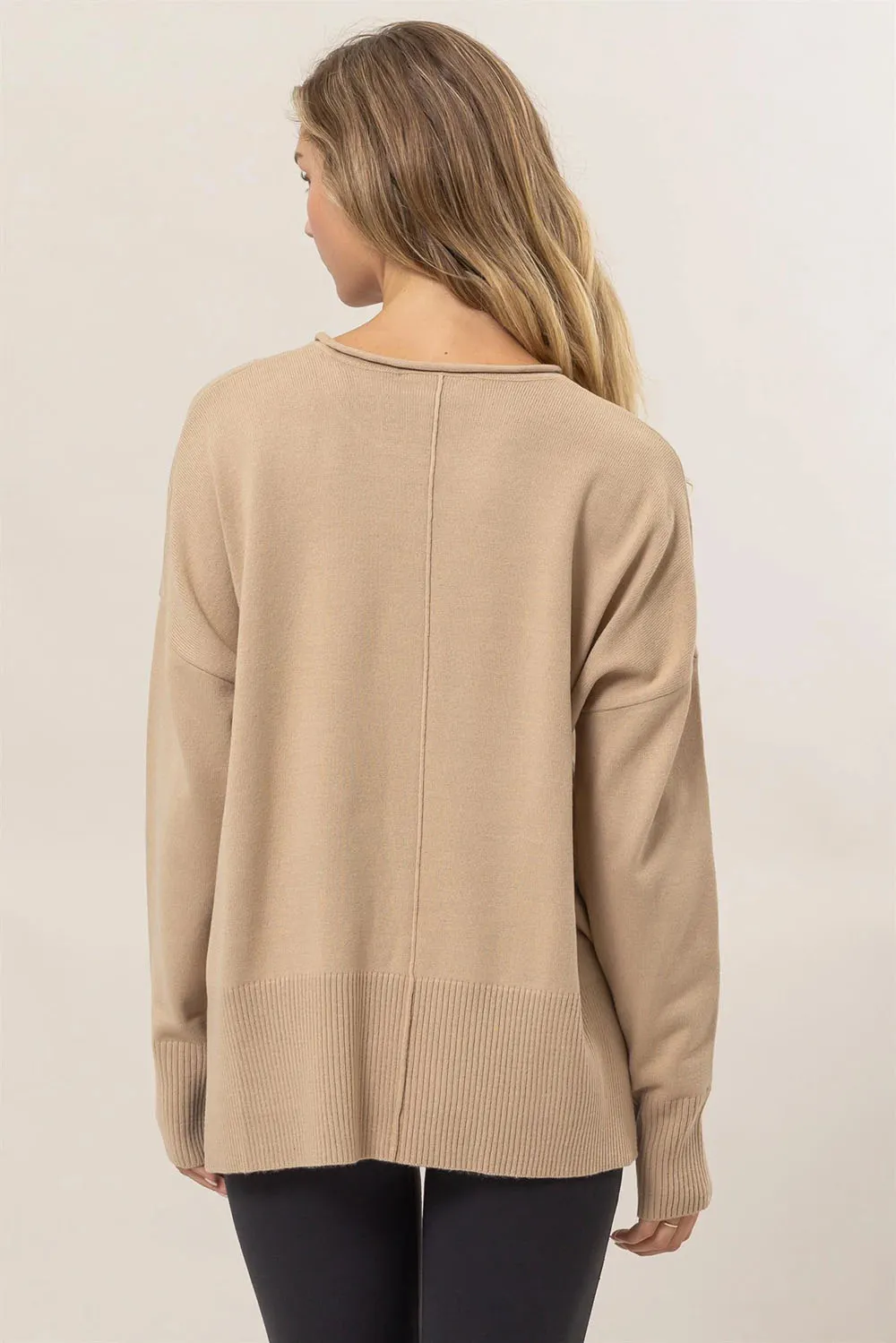 DROP SHOULDER PULLOVER SWEATER