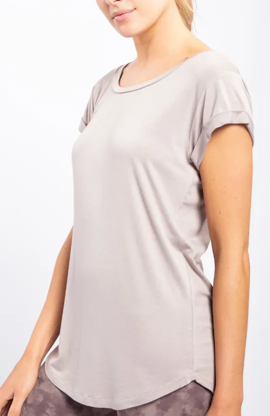 Essential Round Neck Cap Sleeve Shirt