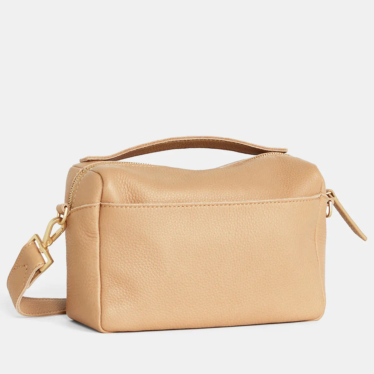 Evan Leather Crossbody Bag - Toast Tan