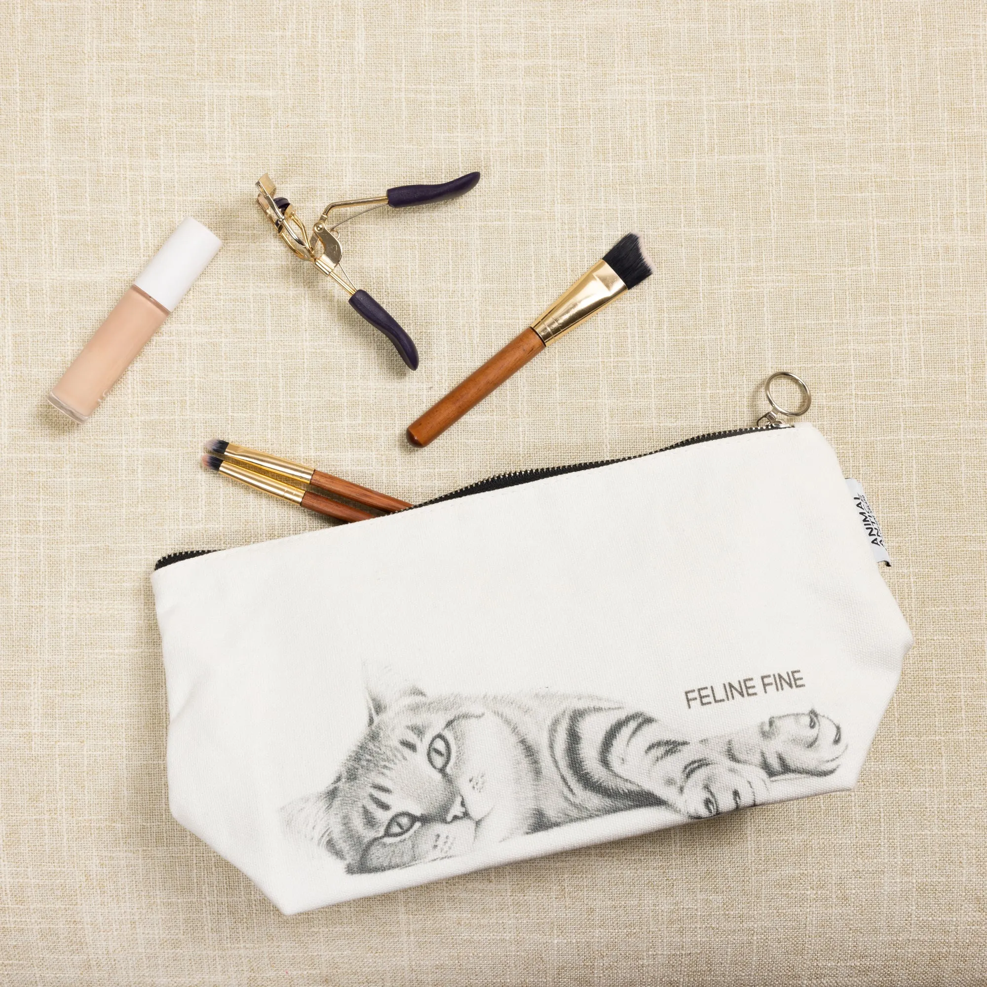 Feline Fine Zippered Pouch