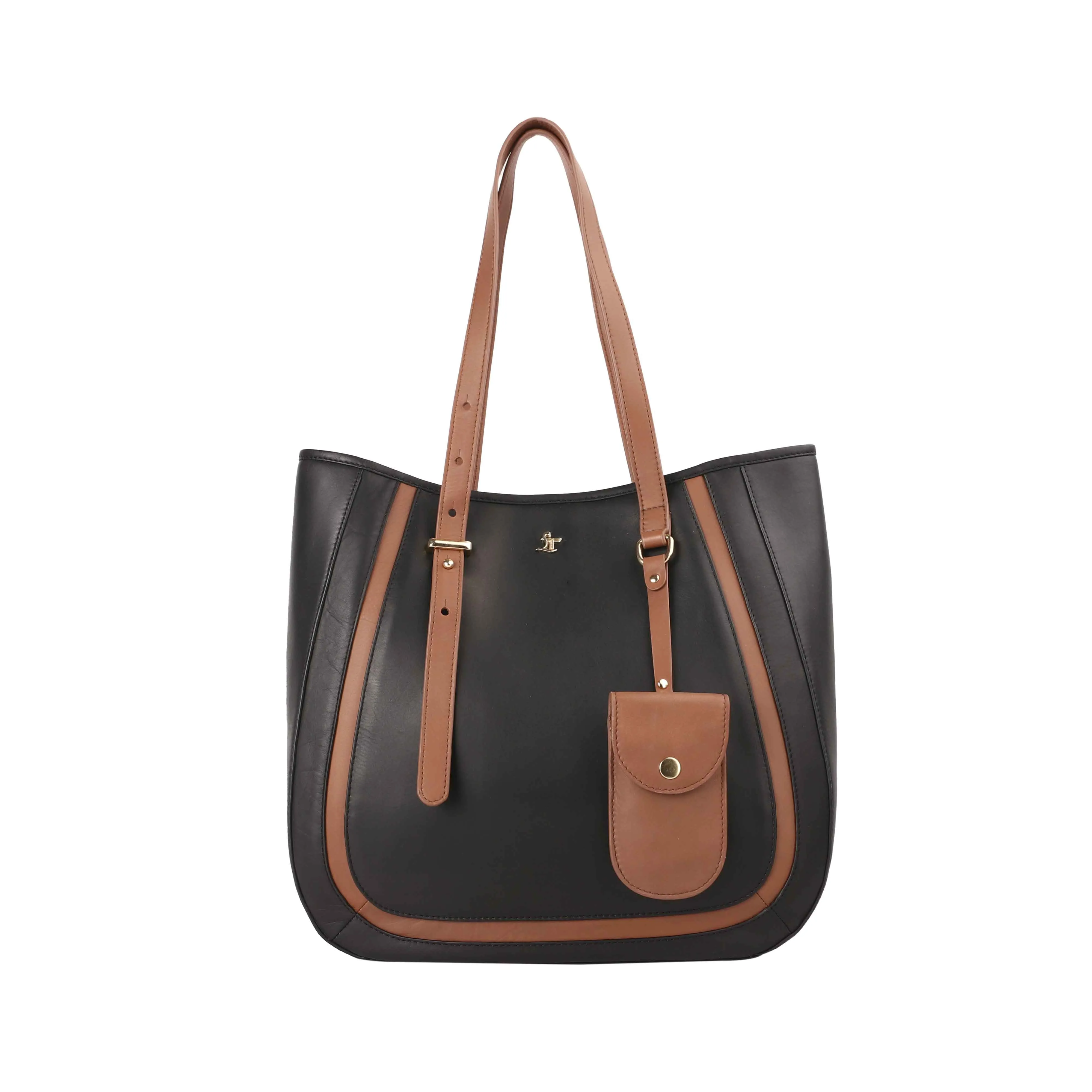 Georgia Collection - Leather Handbag for Ladies | Genuine Leather Tote Bags For Women | Colour - Black