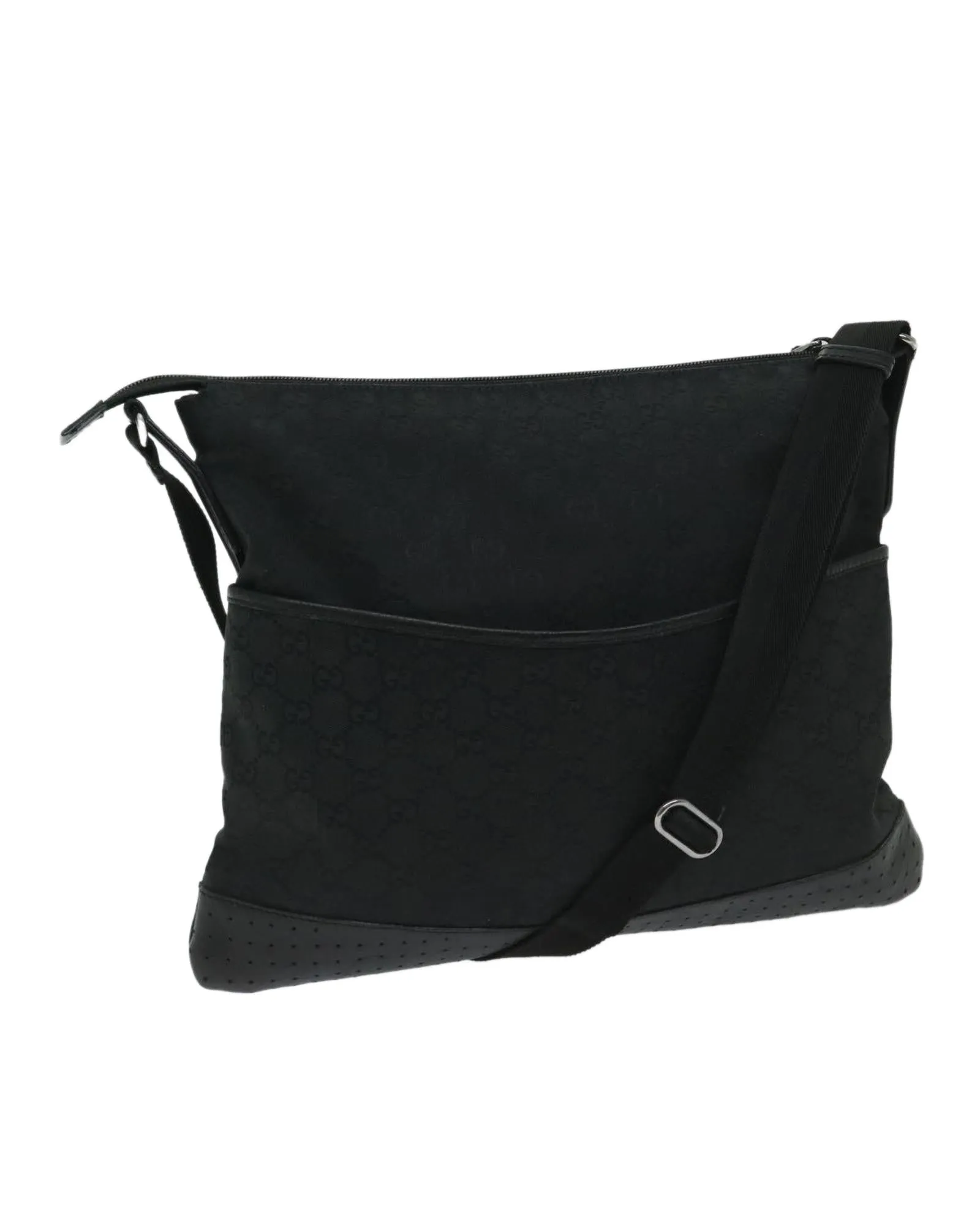 GG Canvas Shoulder Bag in Black