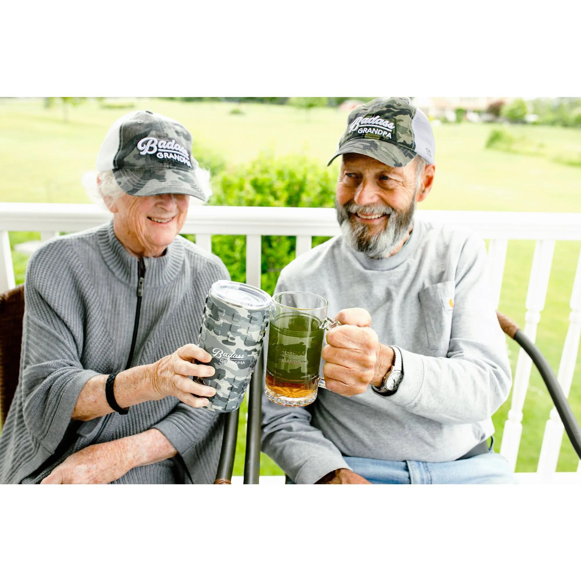 Grandma Gray Camo Adjustable Mesh Hat