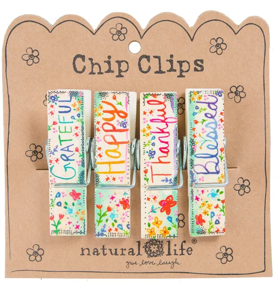 Happy Clips - Thankful & Grateful - Natural Life - FINAL SALE