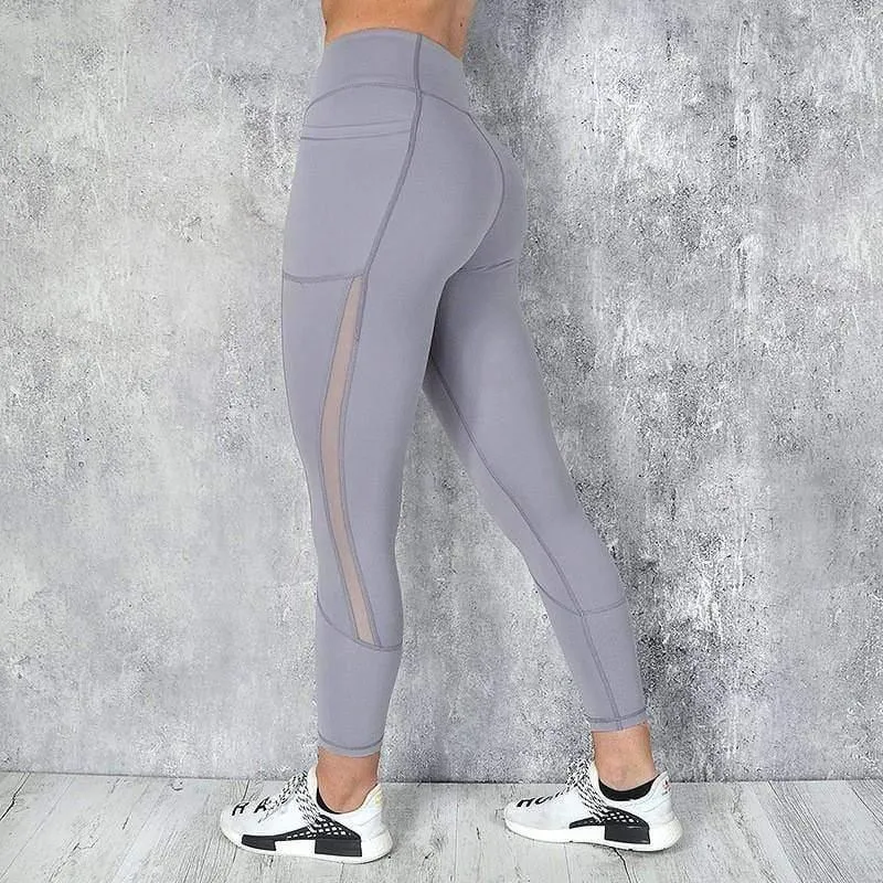 High Waist Mesh Sport Leggings Fitness For Women