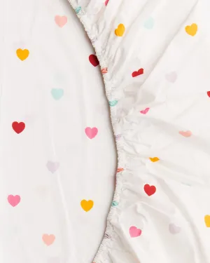 I Heart You Organic Cotton Baby Fitted Sheet