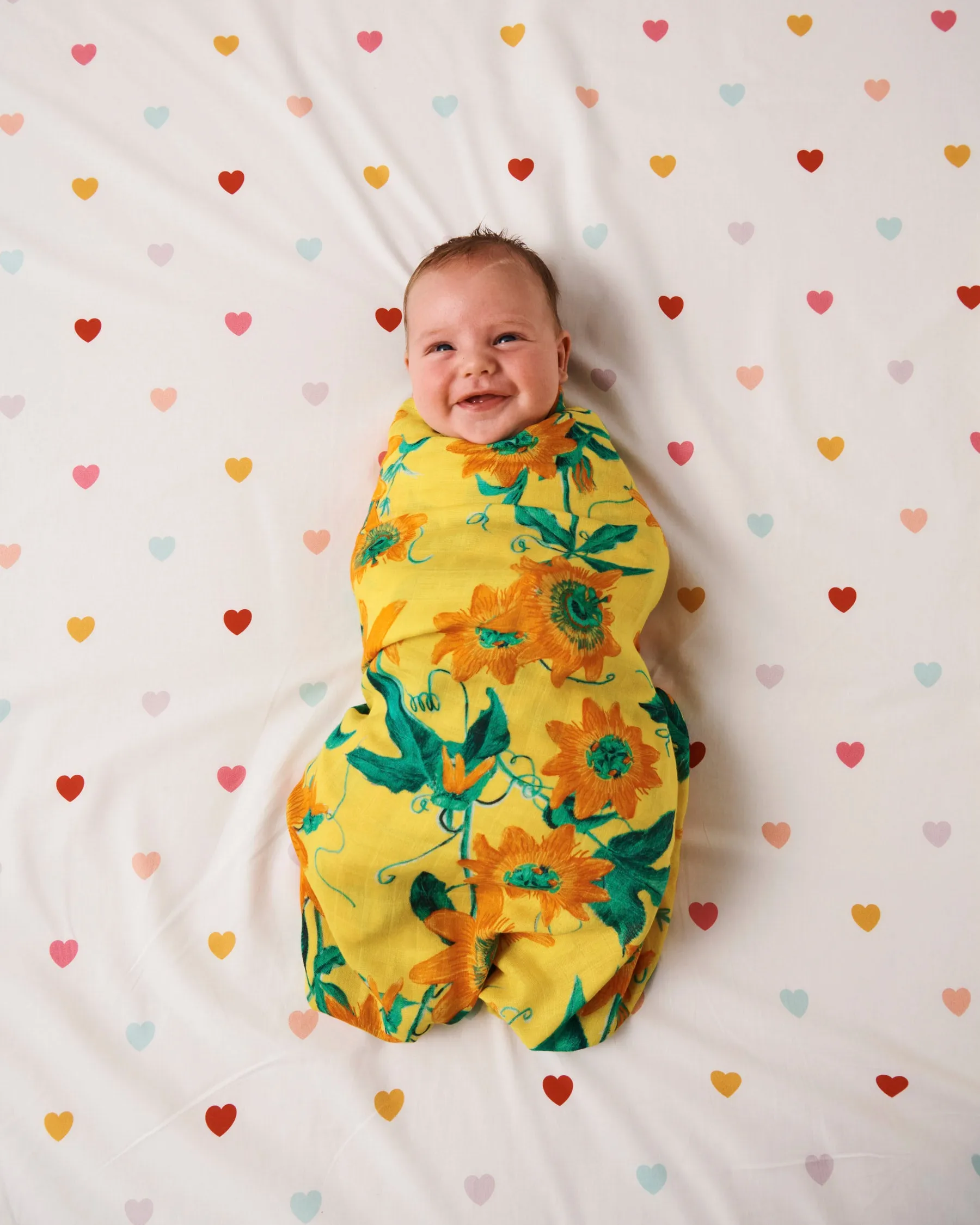 I Heart You Organic Cotton Baby Fitted Sheet