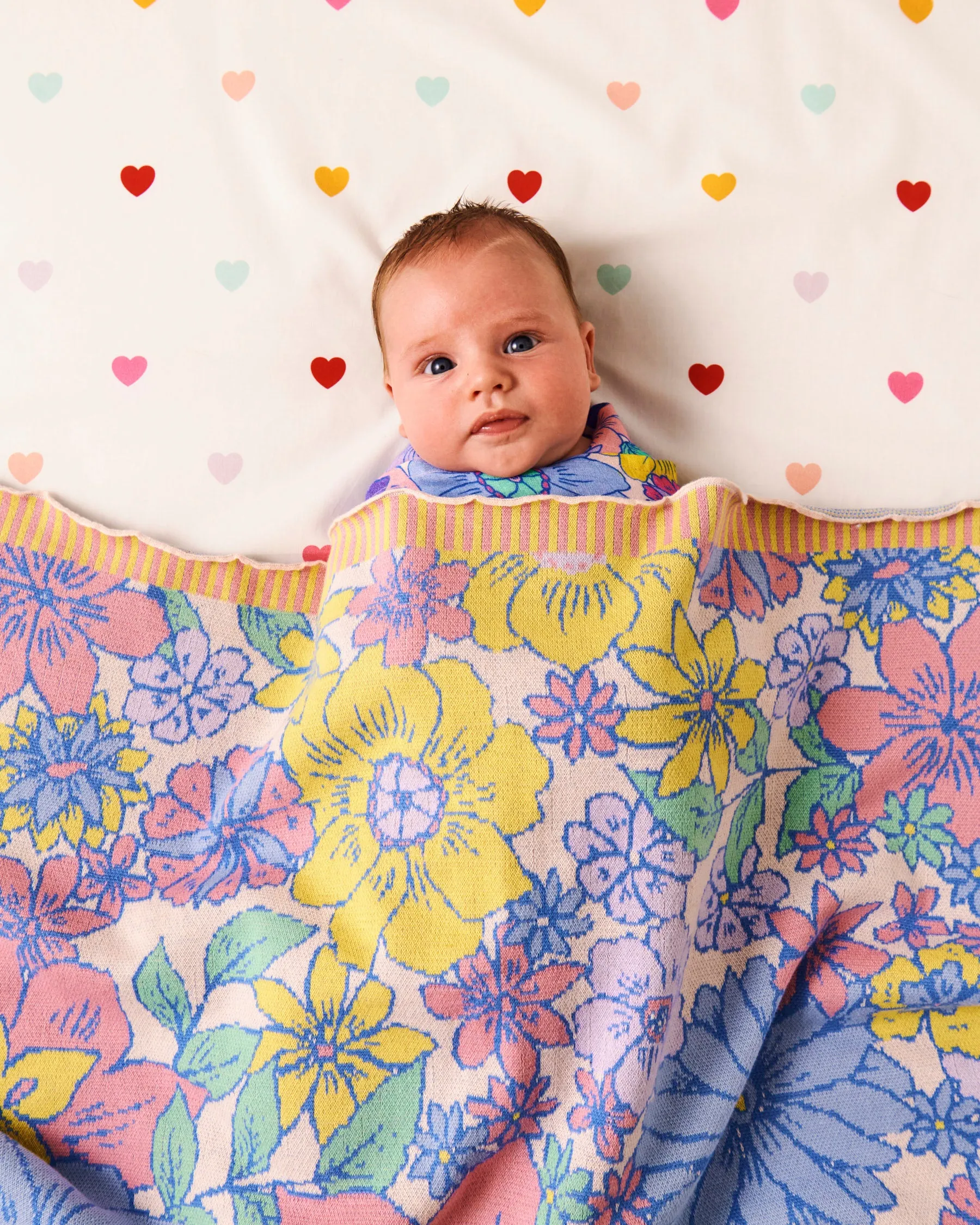 I Heart You Organic Cotton Baby Fitted Sheet