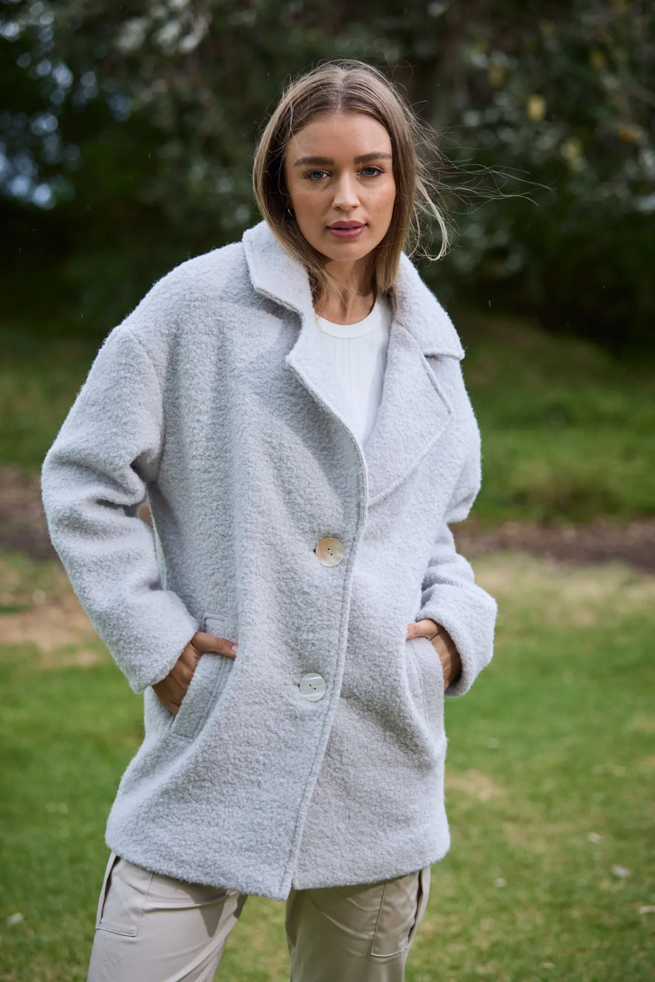 Jackson Soft Merino Wool Coat Grey