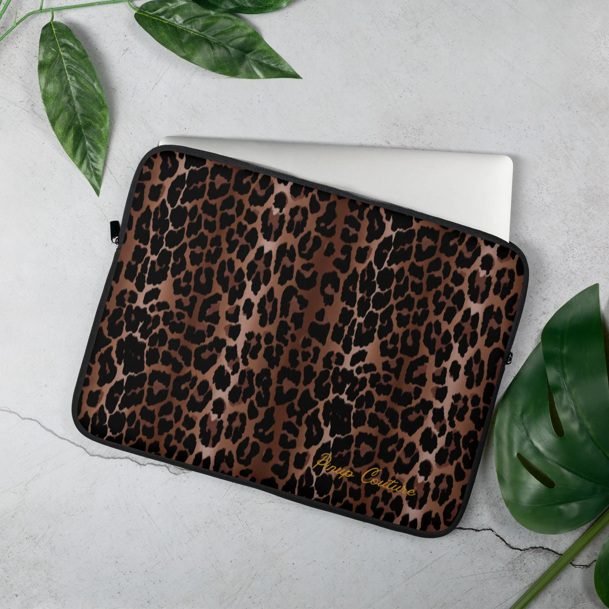 Lindy OG Leopard Print Laptop Computer Sleeve Case  | Pinup Couture Relaxed