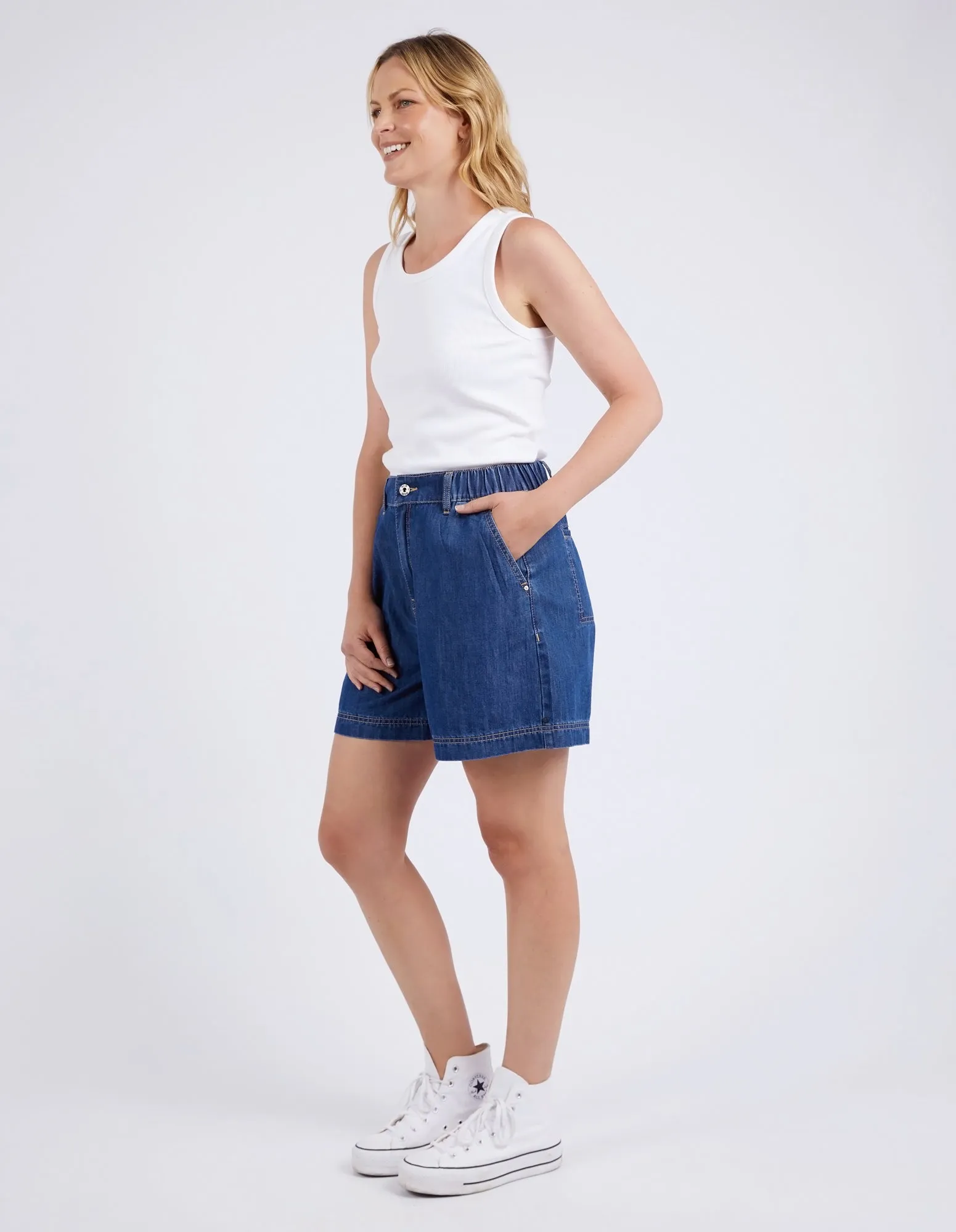 Matilda Denim Short Dark Blue