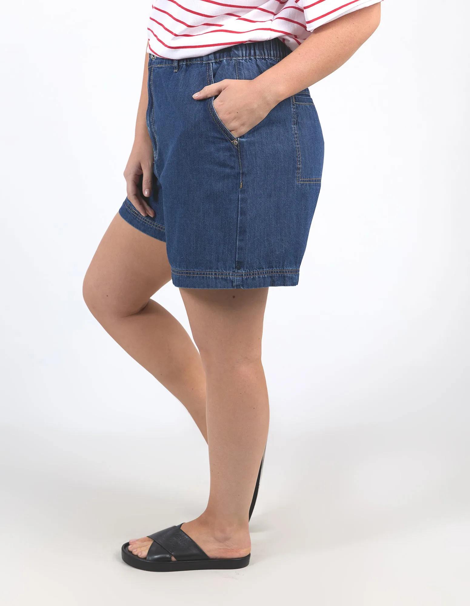 Matilda Denim Short Dark Blue