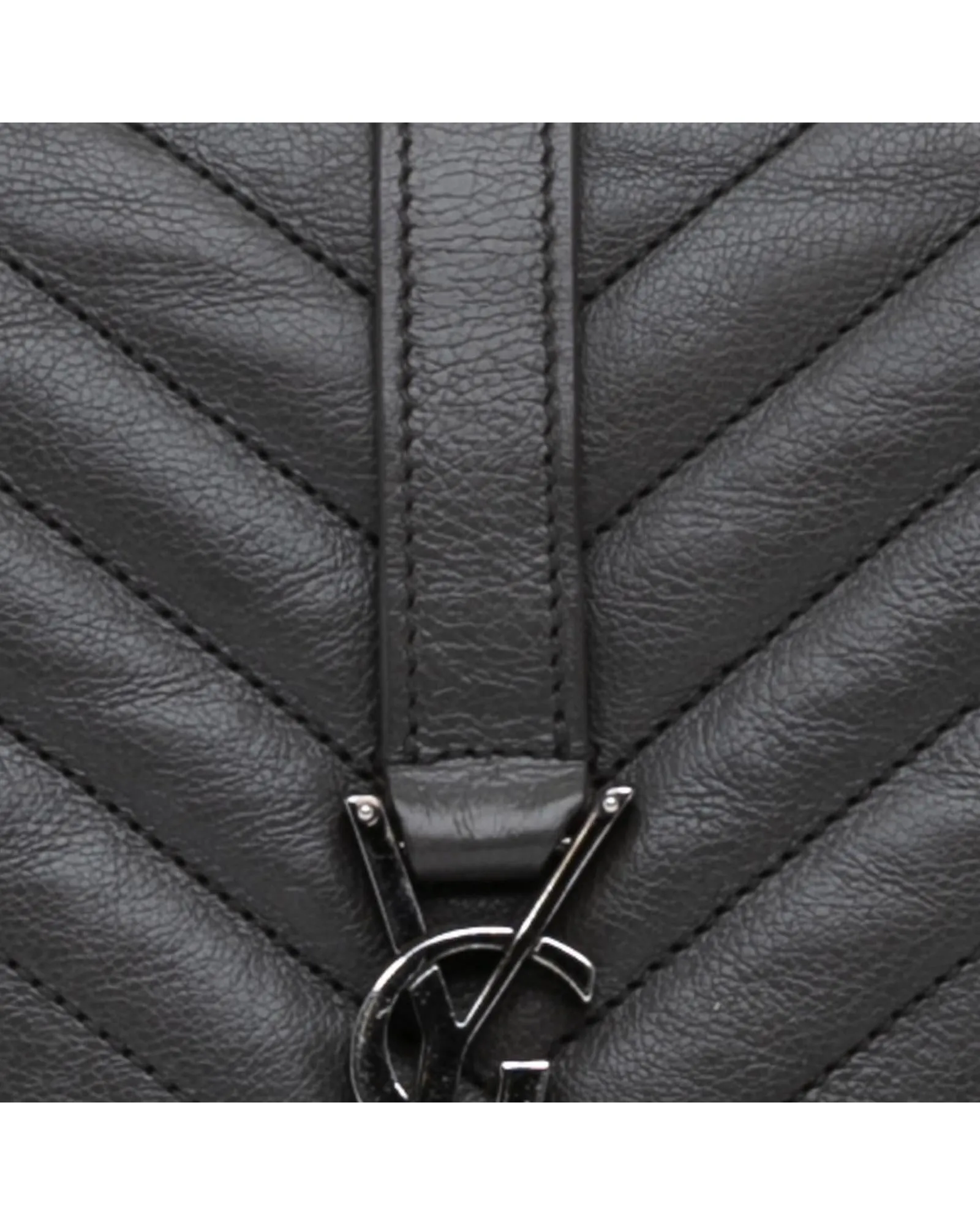 Medium Monogram Chevron Quilted Sheepskin Leather Satchel