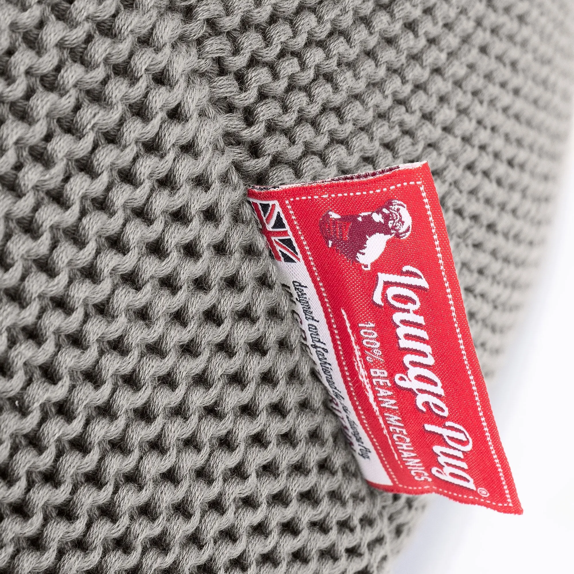 Mega Mammoth Bean Bag - Ellos Knitted Graphite Grey