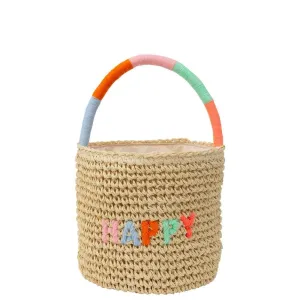 Meri Meri Happy Woven Straw Bag