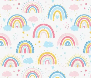 Modern Rainbow Patterned Children's Fabric SCB-263