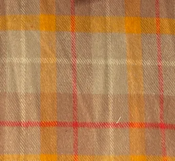 Mustard Plaid Flannel Collar Walk Set