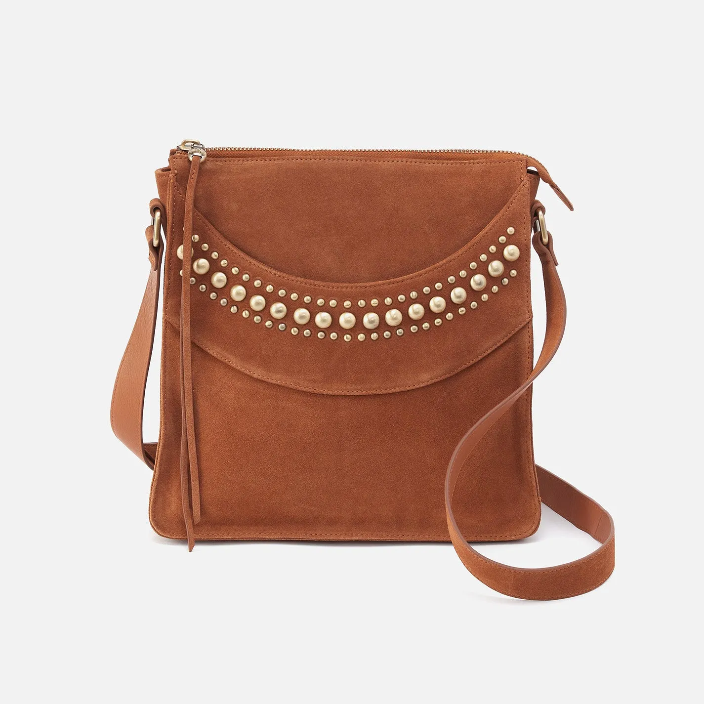 Mystic Crossbody In Suede - Caramel