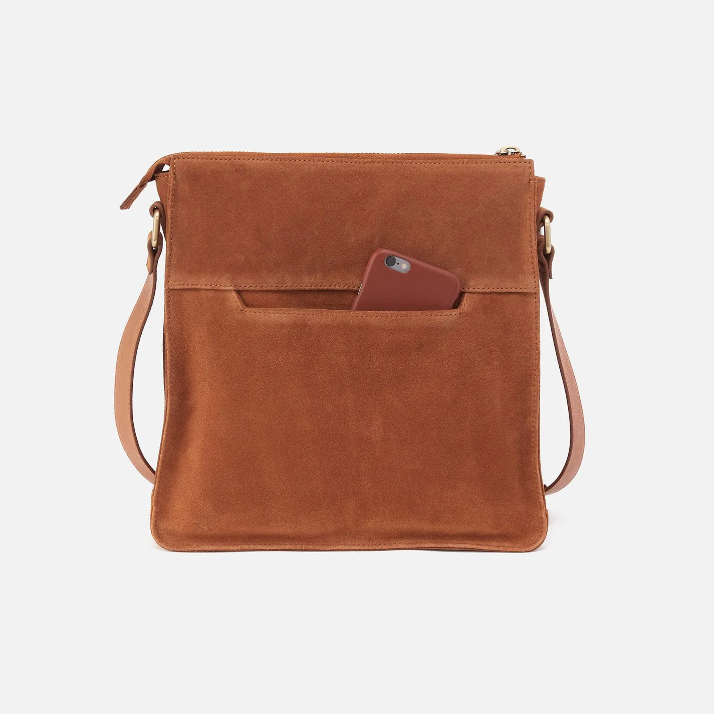 Mystic Crossbody In Suede - Caramel