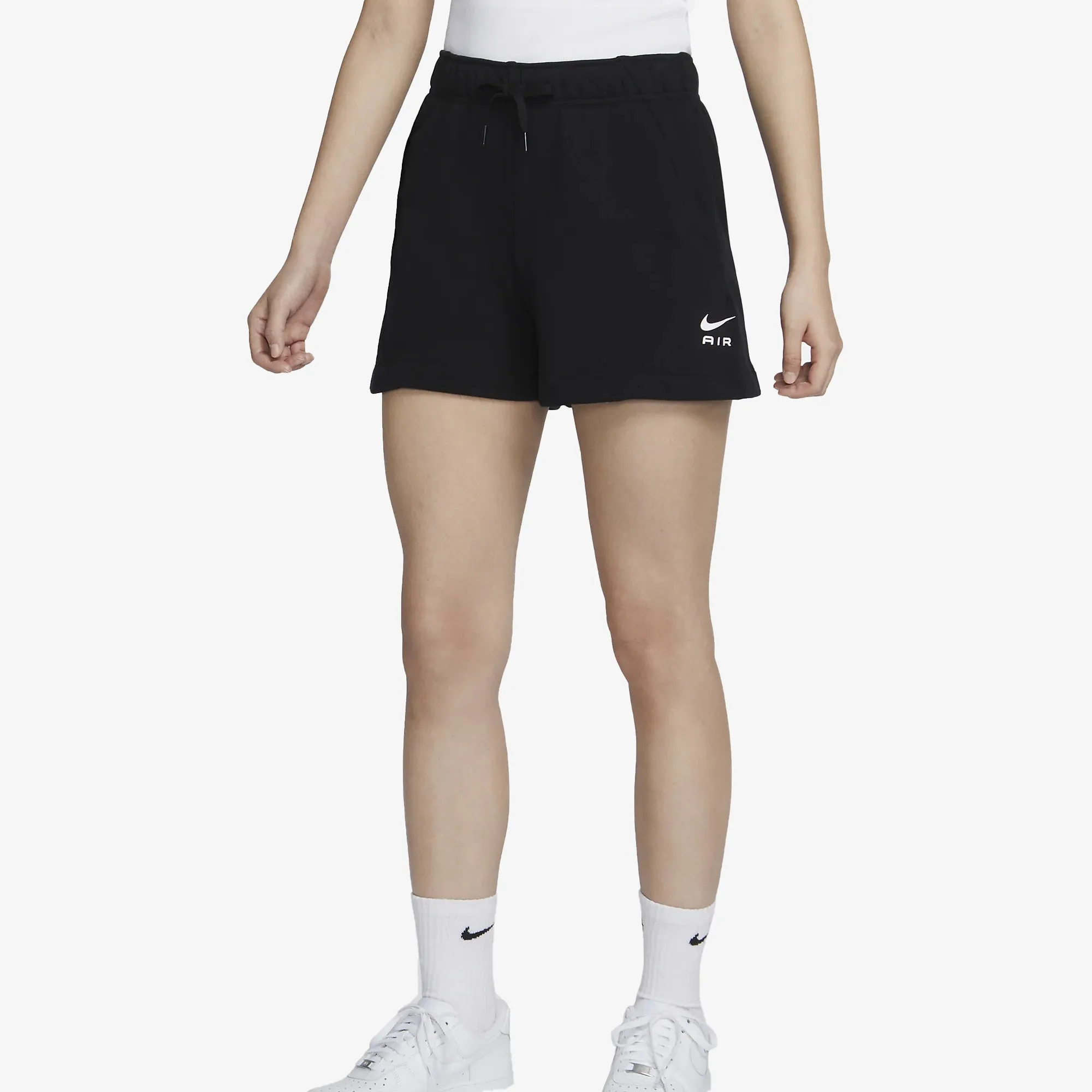 Nike | WMN'S MID RISE FLEECE SHORTS  { BLACK