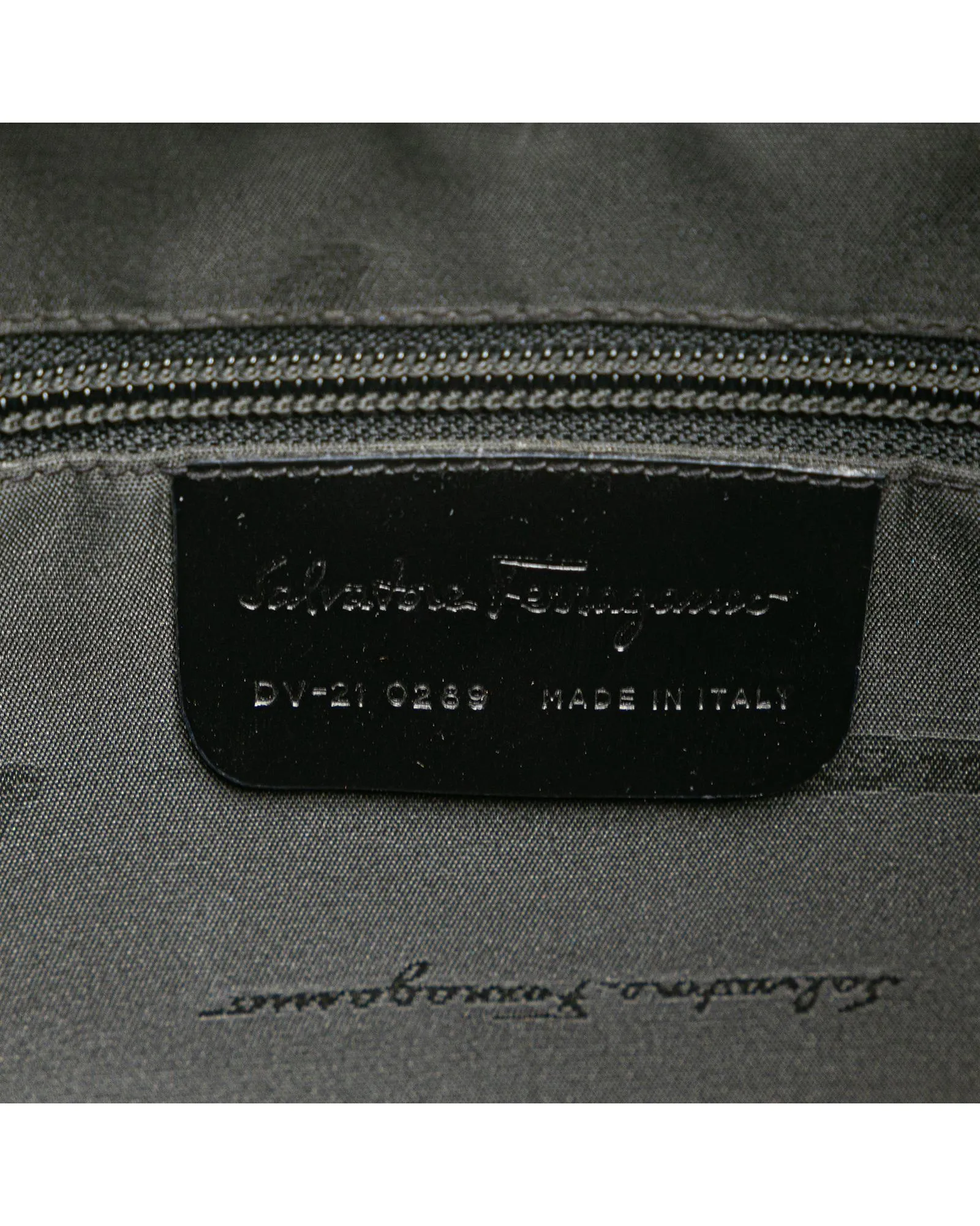 Nylon Top Handle Bag with Cut-Out Handles and Zip Closure