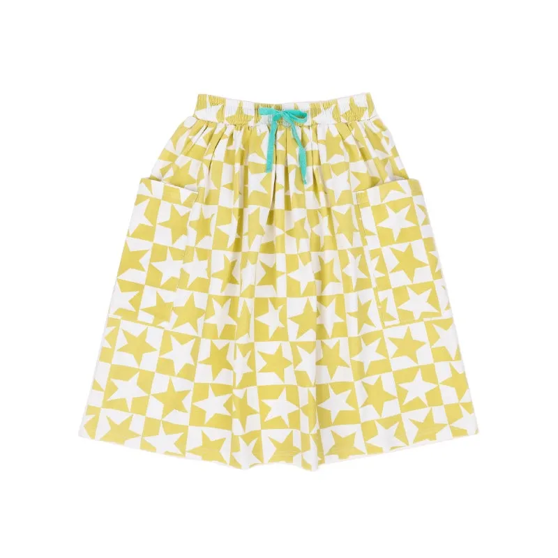 Olive And The Captain Willow Midi Skirt - Yellow Super Star