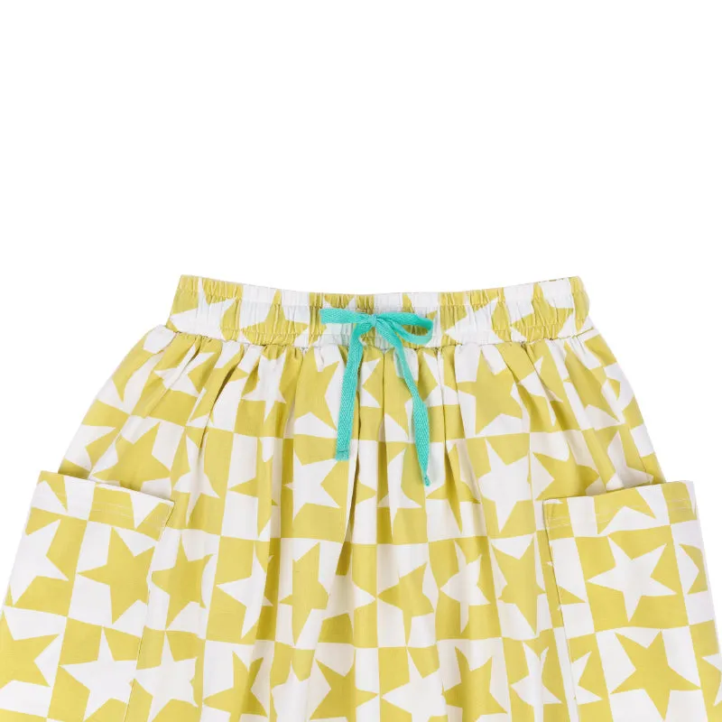 Olive And The Captain Willow Midi Skirt - Yellow Super Star