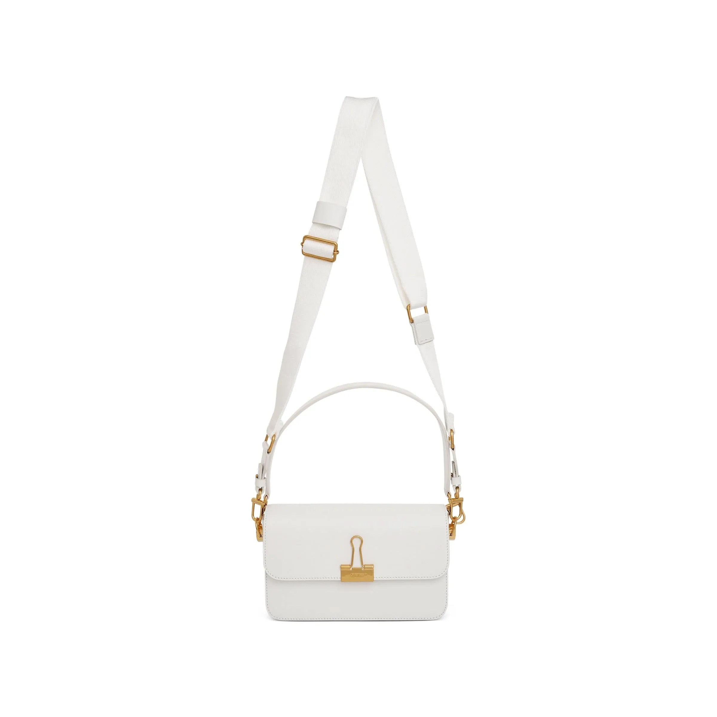 Plain Binder Small Shoulder Bag in White